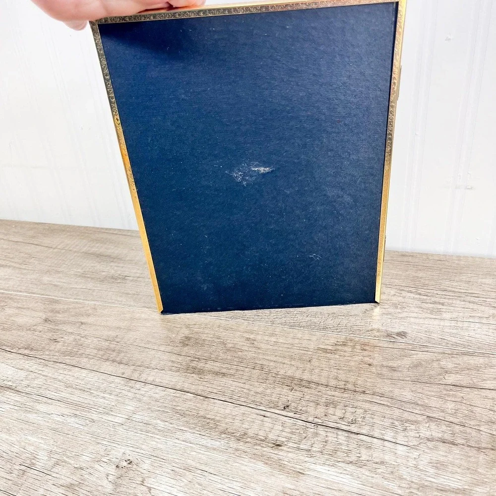 Vintage MCM Brass Double Photo‎ Frame – Holds Two 8x10 Inch Photos